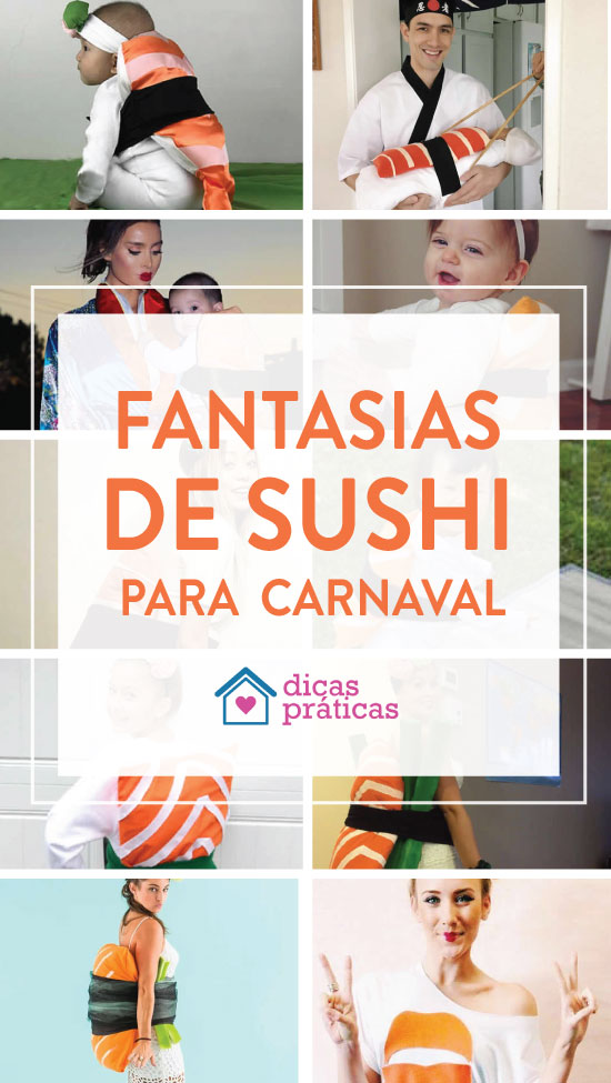 Fantasia de sushi para Carnaval