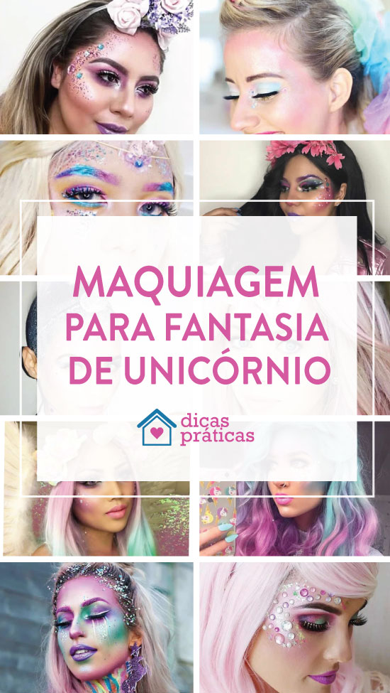 Maquiagem para fantasia de unicórnio