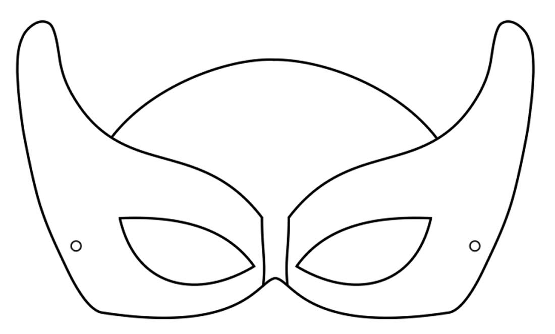 Molde criativo de máscara de carnaval
