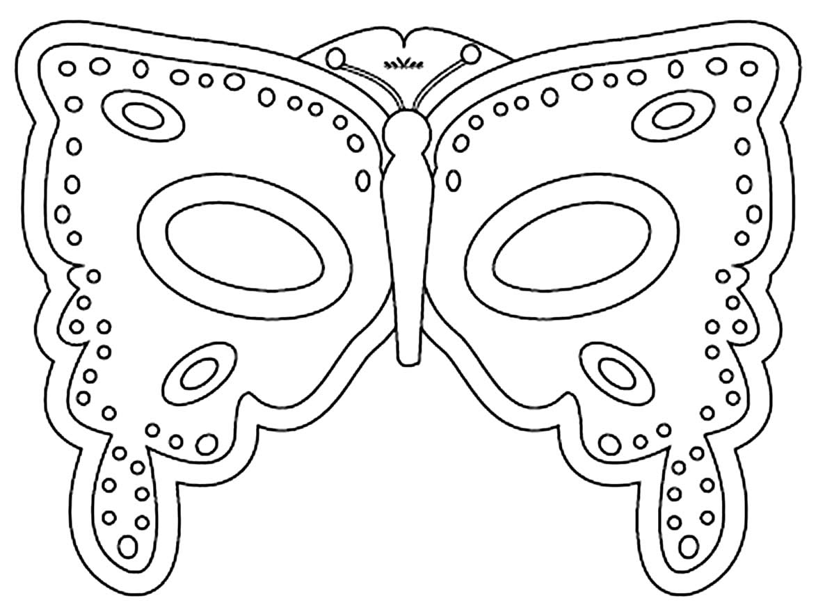 Molde criativo de máscara de carnaval