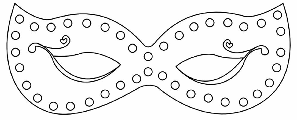 Molde de carnaval para fazer máscaras