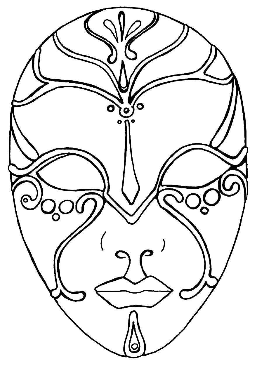 Molde para fazer Máscara de Carnaval