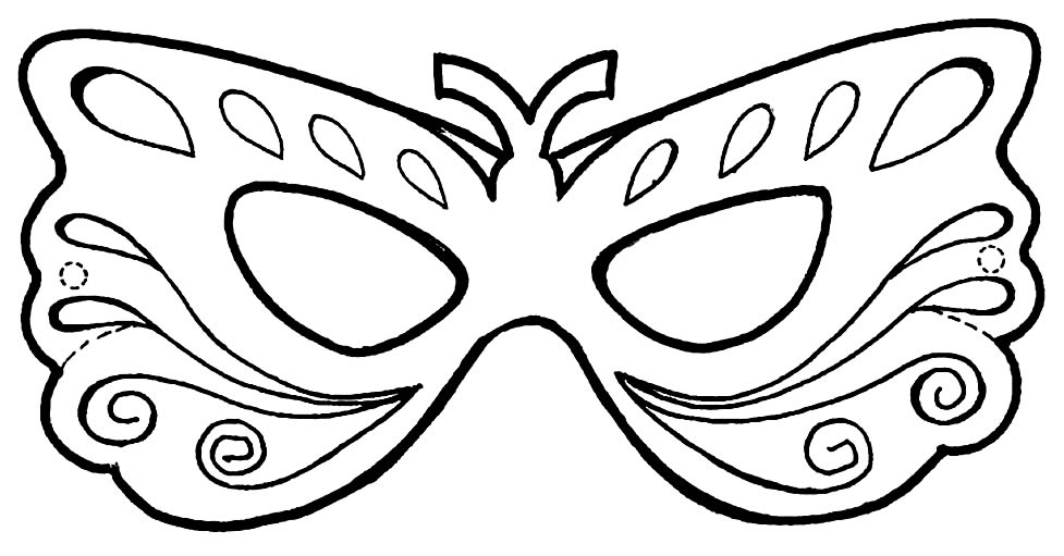 Modelo para fazer Máscara de Carnaval