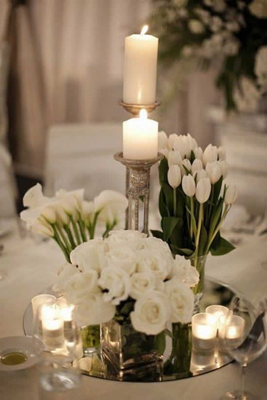 Decoração com flor copo de leite para casamento