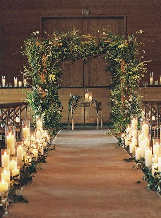 Decoração de casamento com velas