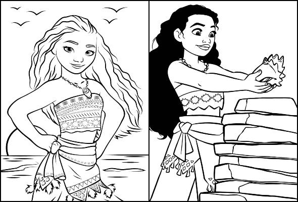 Imagens de Moana para colorir