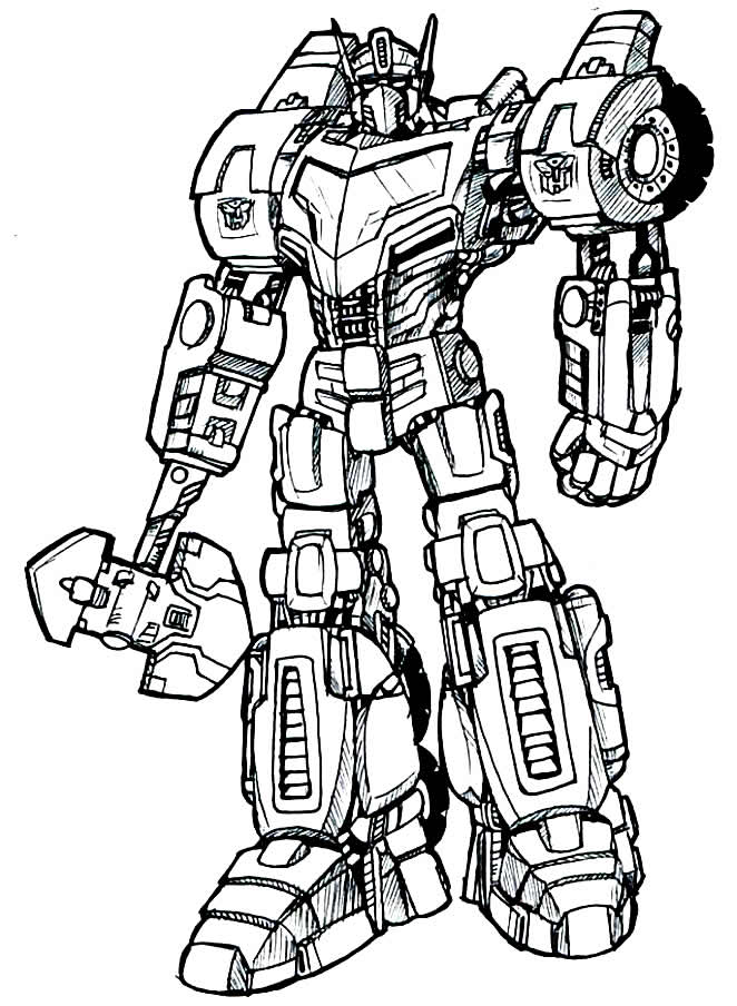 Desenho de Transformers para pintar