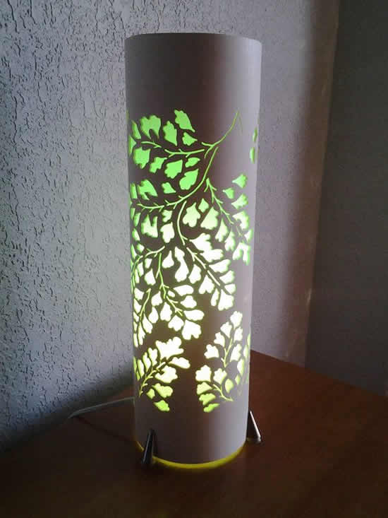 Luminária com arte em cano PVC