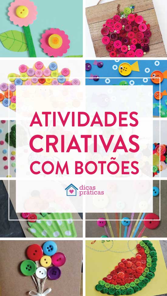 Atividades com botões para fazer com as crianças