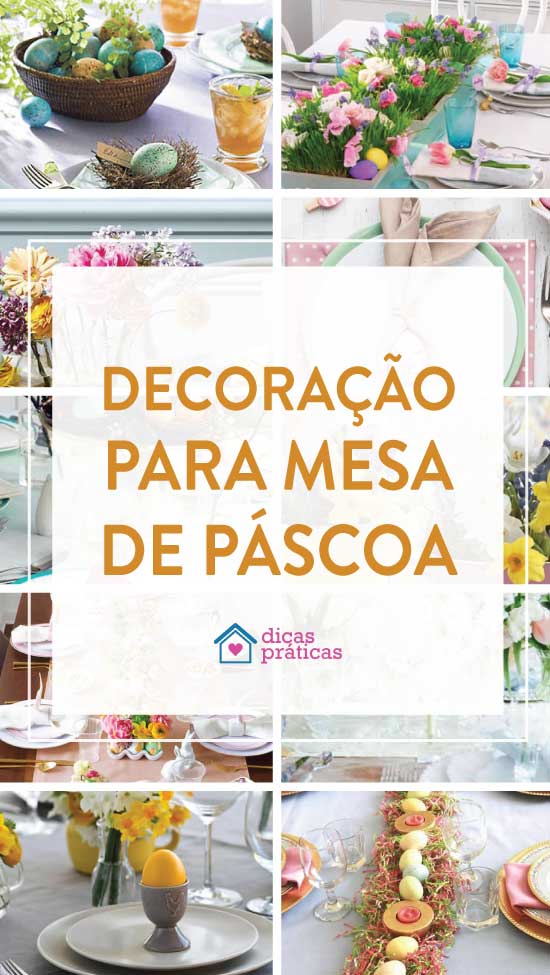 Enfeites para decoração de mesa de Páscoa