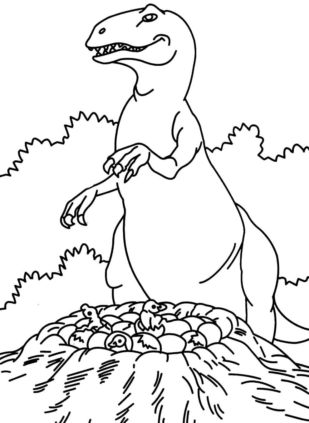 Imagem para colorir de Dinossauro