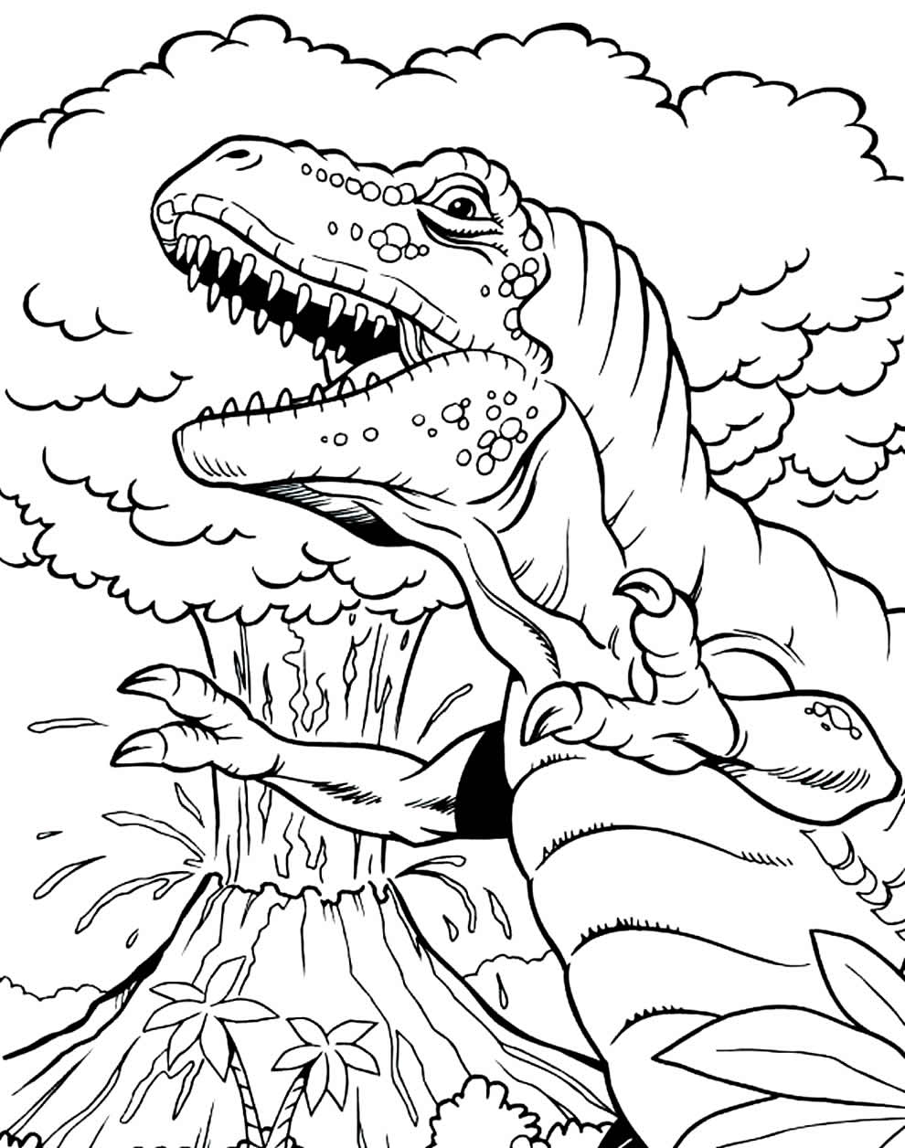 Desenho para pintar de Dinossauro