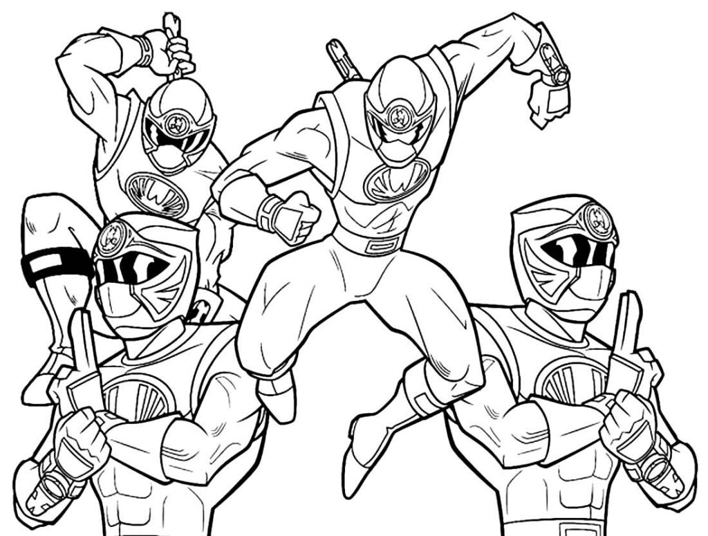 50+ Desenhos de Power Rangers para colorir - Dicas Práticas
