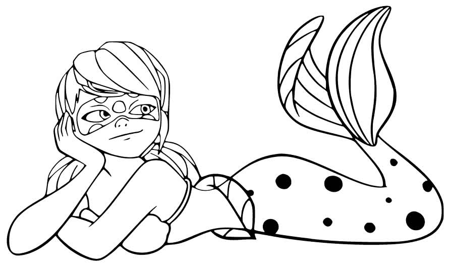 Desenho da Ladybug para pintar