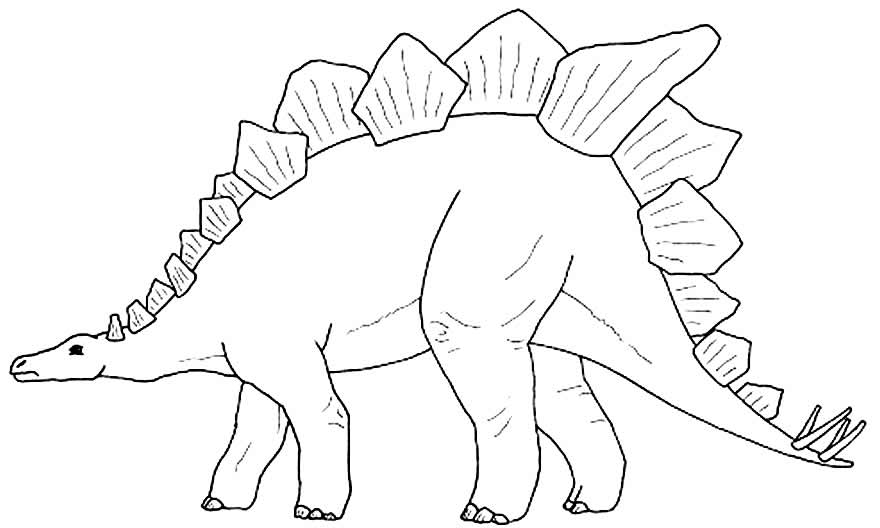 Desenho de dinossauro para atividade infantil