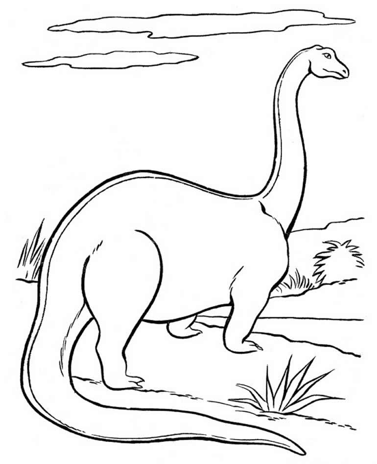 Desenho de dinossauro para atividade infantil