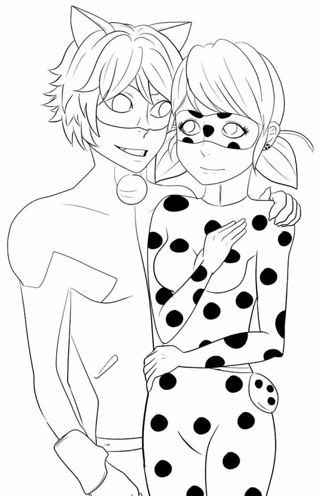 30+ Desenhos da Ladybug e do Cat Noir para colorir - Dicas Práticas