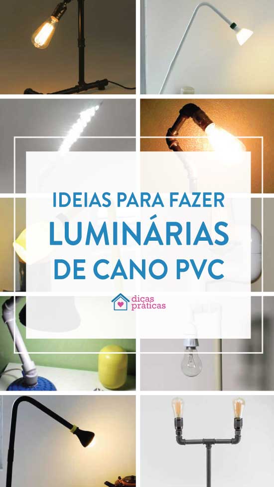 15 ideias de luminárias de canos PVC