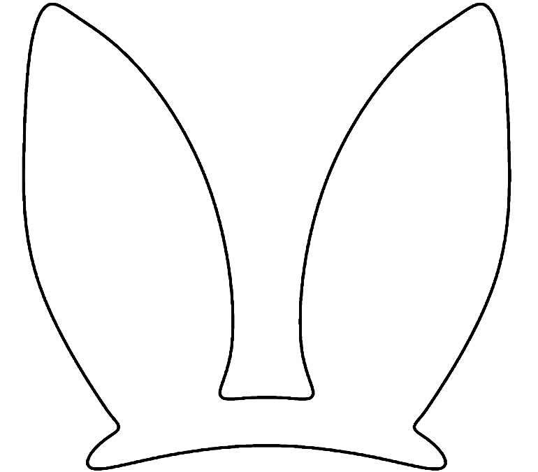 Molde de orelha de coelho da Páscoa