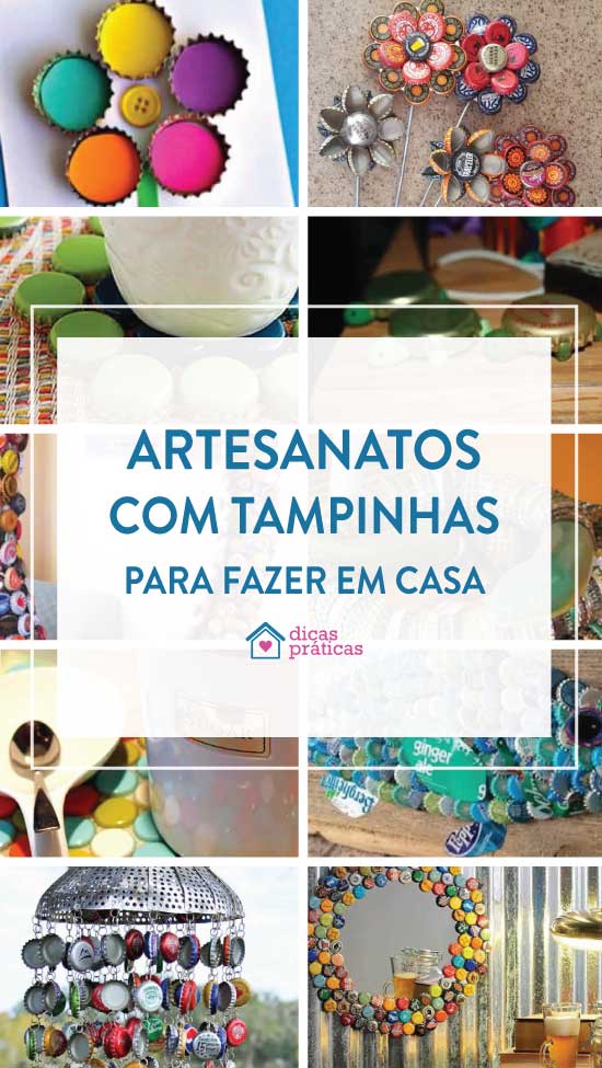 Artesanatos com tampinhas de garrafas