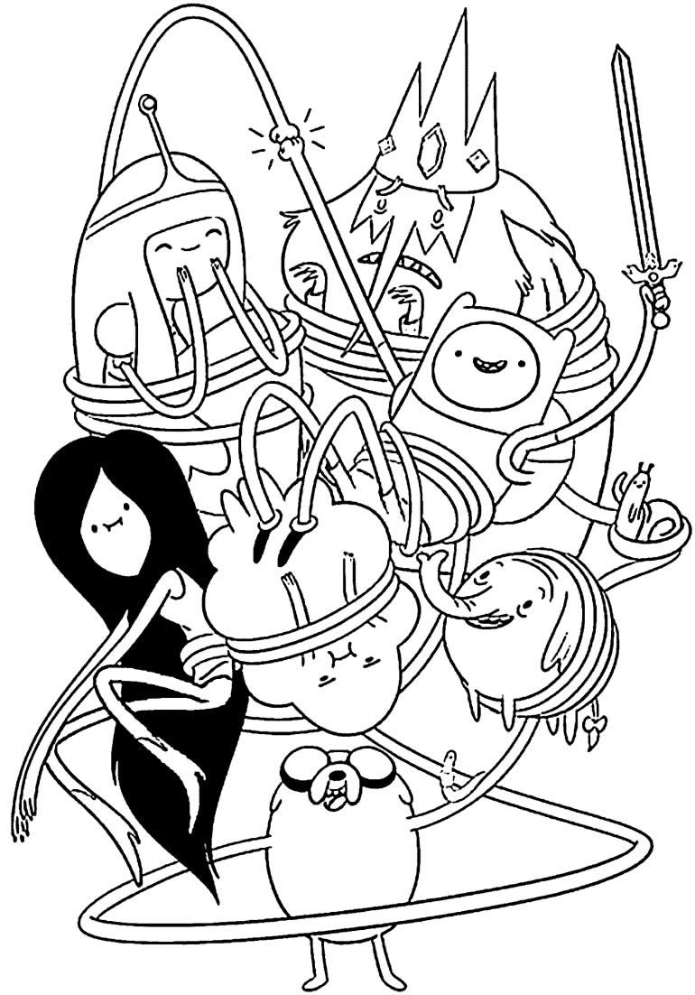 Desenhos para colorir de A Hora da Aventura - Dicas Práticas