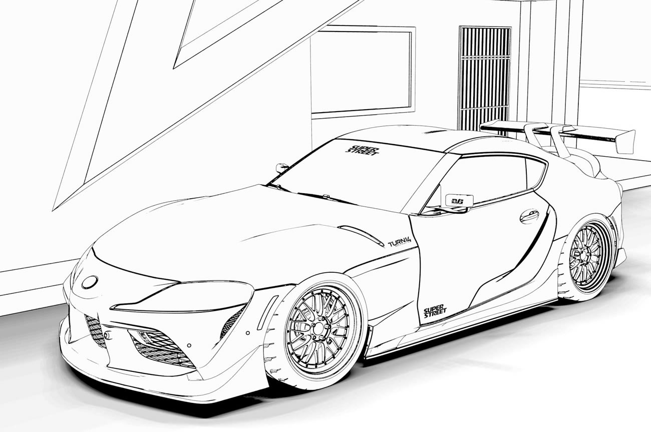 Desenho de carro para colorir