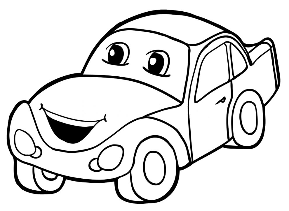 Desenho de carrinho para colorir