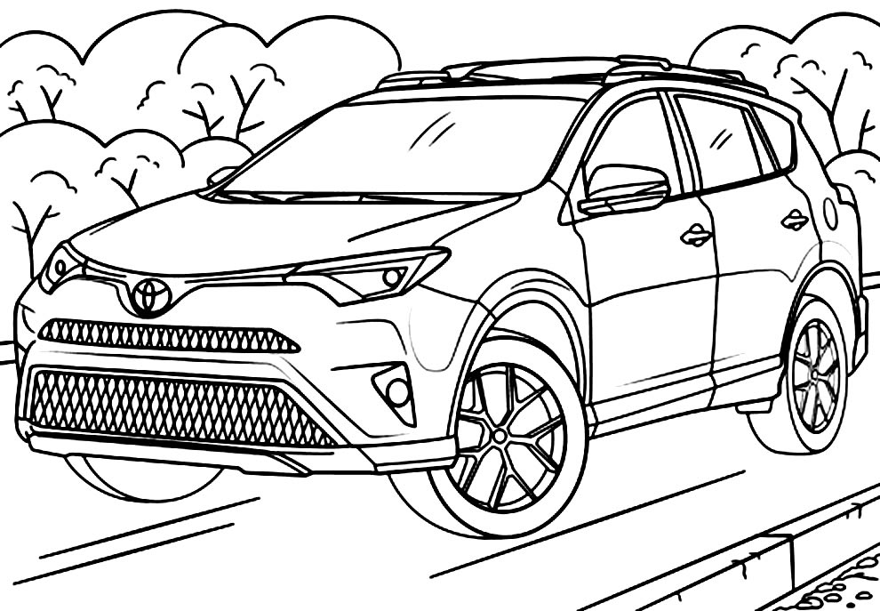 Desenho de carro para colorir