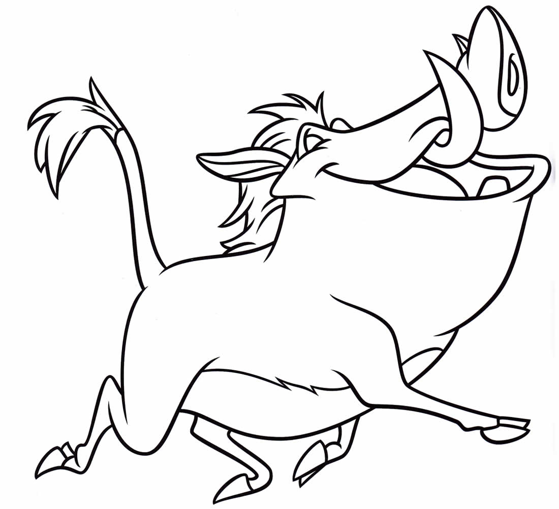 Desenho de Pumba