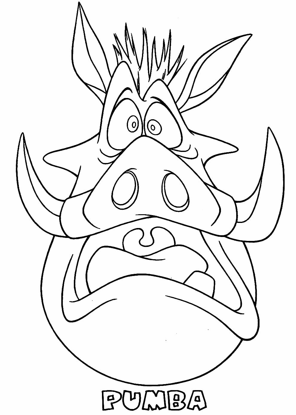 Desenho de Pumba