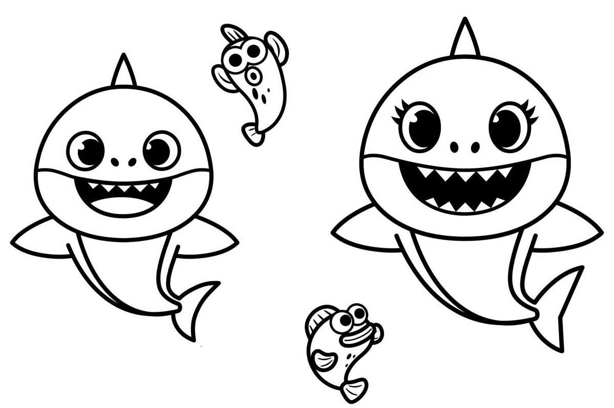 Imagem de Baby Shark para colorir