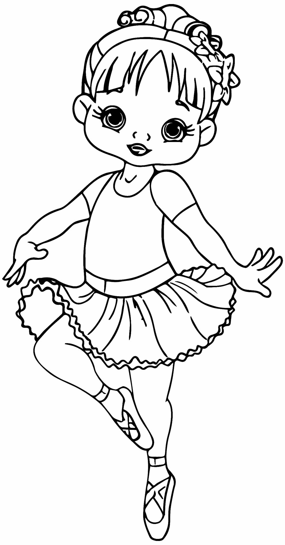 Desenho de bailarina para pintar