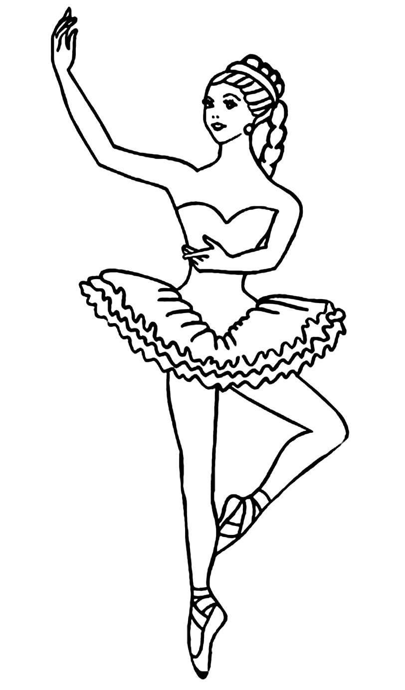 Desenho de bailarina para pintar