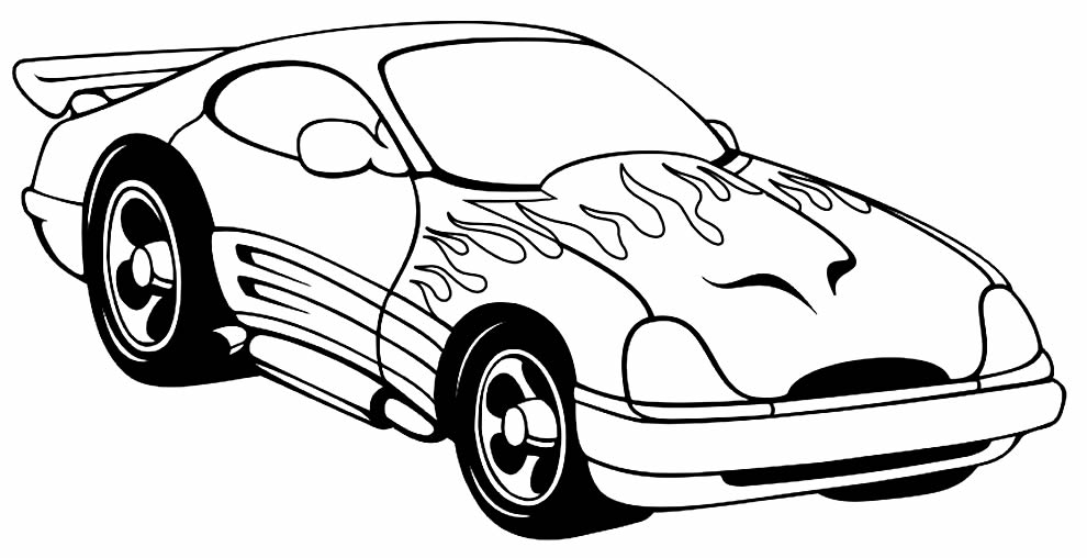 Desenho de carro para colorir