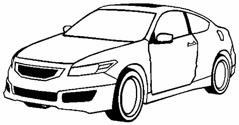 Desenho de carro para pintar