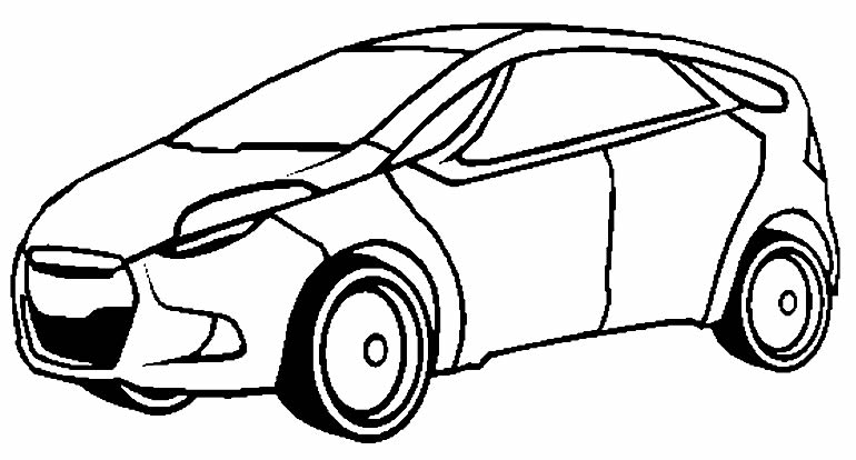 Desenho de carro para colorir