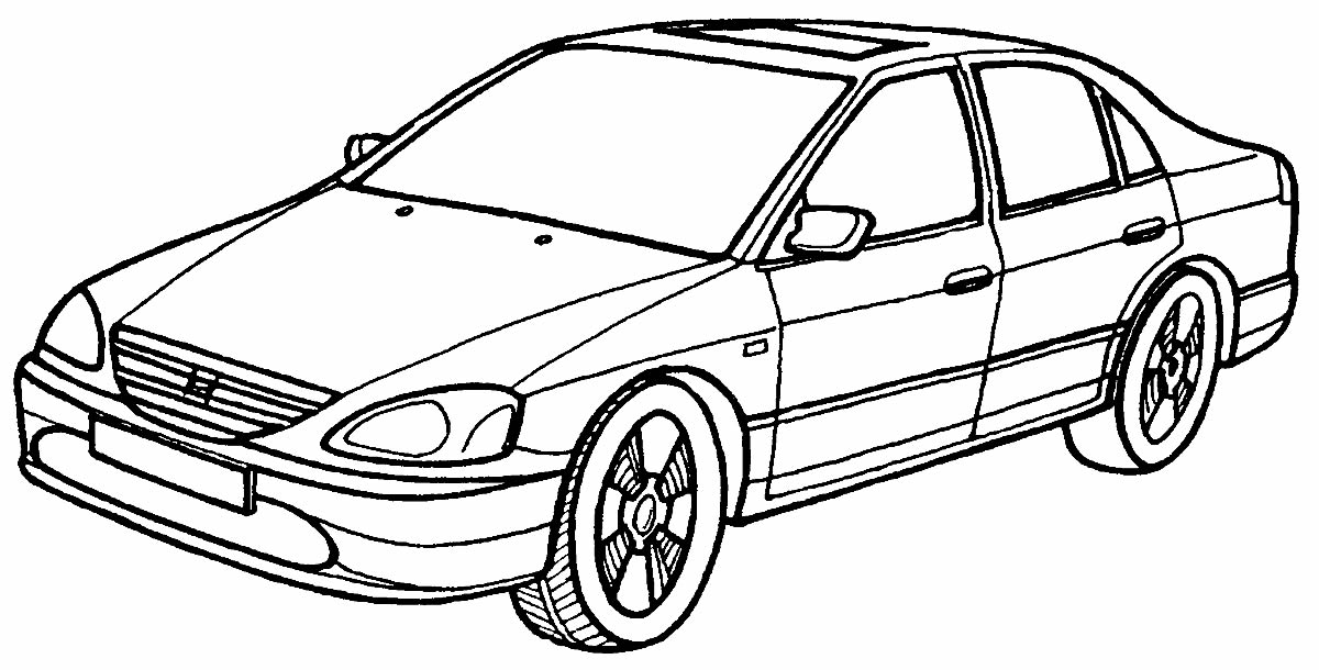 Desenho de carro para colorir