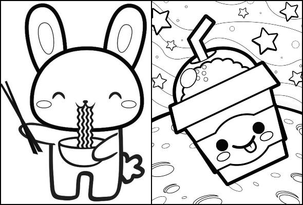 Kawaii: Desenhos Grandes para Colorir (Atividades)