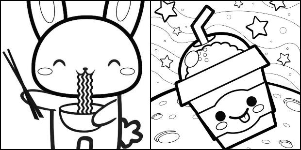 Desenhos de Kawaii para colorir