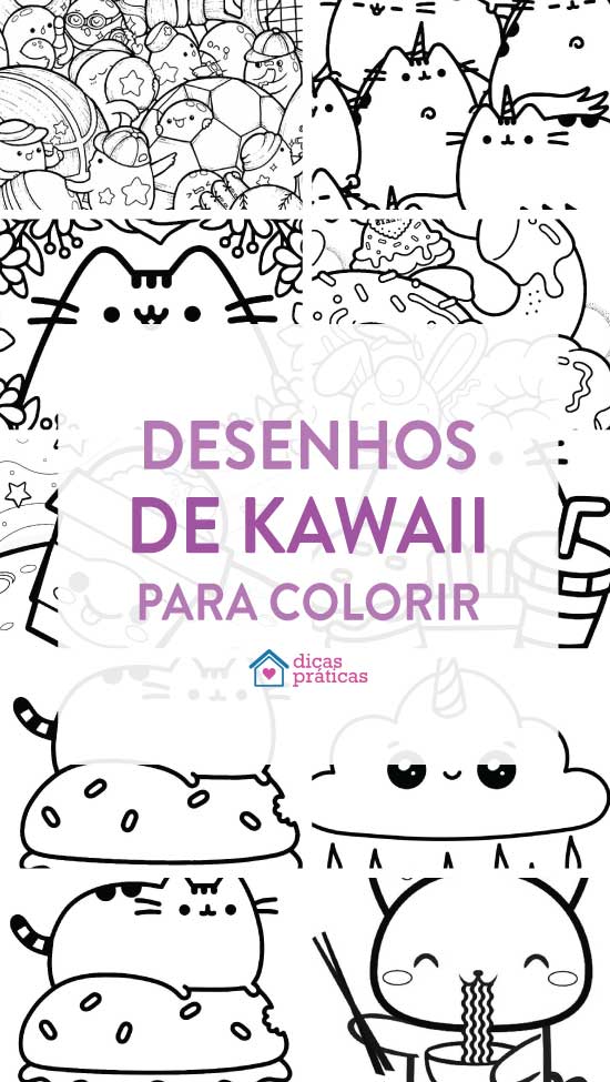 Kawaii Fácil: Desenhos para Colorir e Imprimir! (Atividades)