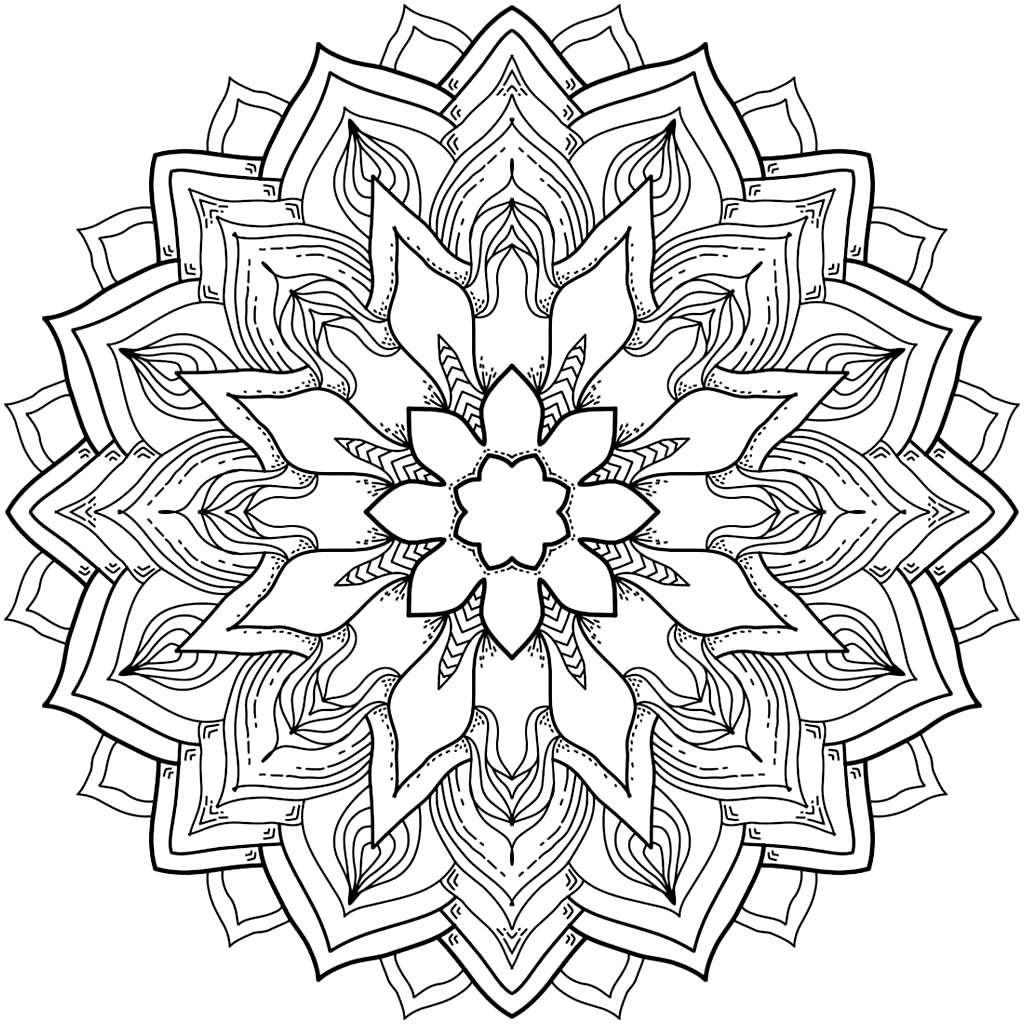 Molde de mandala para colorir