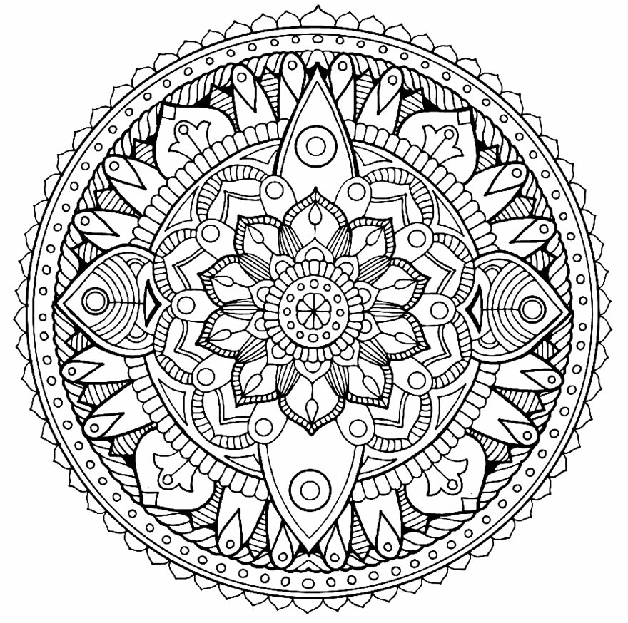 Desenho de mandala para colorir