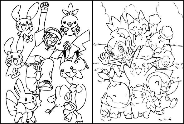 Desenhos do Pokemon para imprimir e colorir