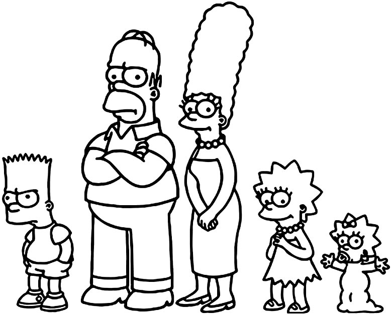 Desenho da Família Simpsons