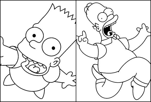Desenhos de Simpsons para imprimir e colorir