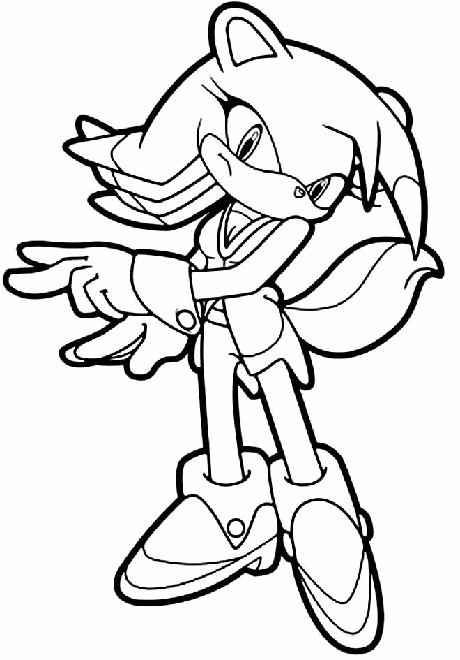 Desenho de Sonic para colorir