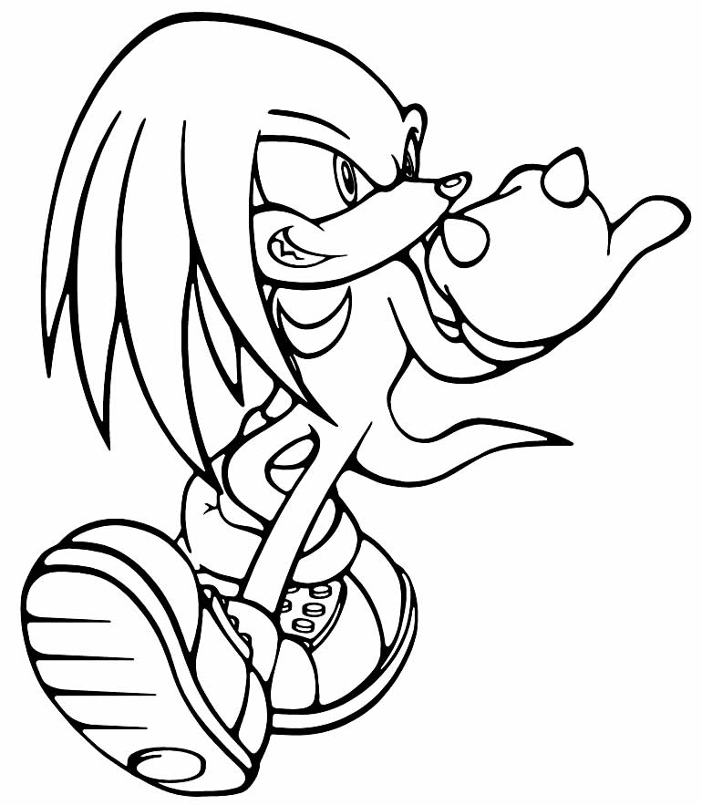 Desenho de Sonic para pintar