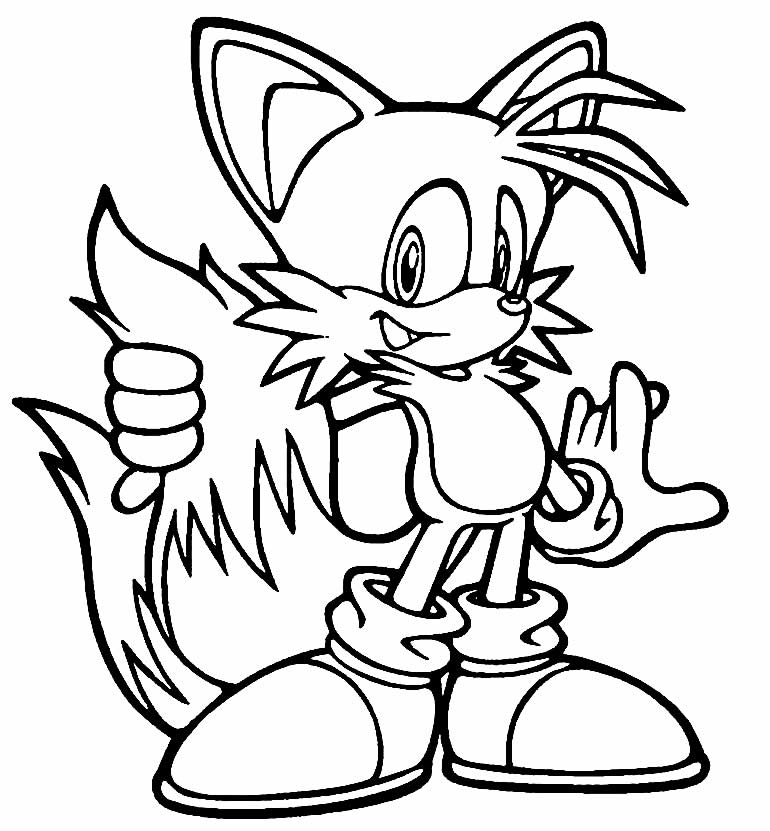 Desenho de Sonic para pintar
