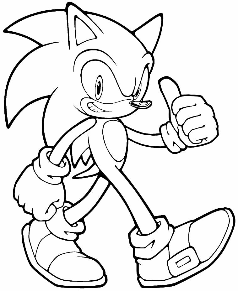 Desenho de Sonic para colorir