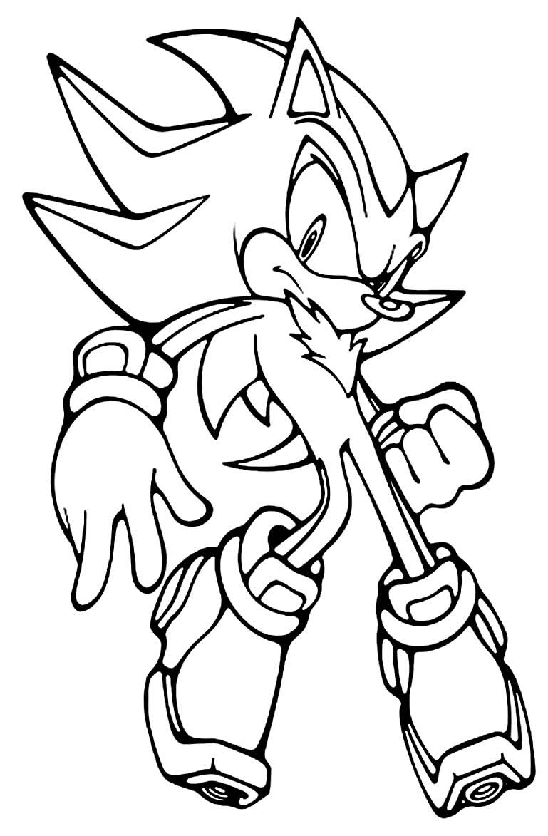 Desenho do Sonic para pintar